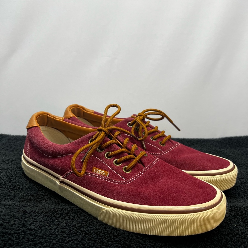 Vans burgundy suede low lace up men’s sz8.0